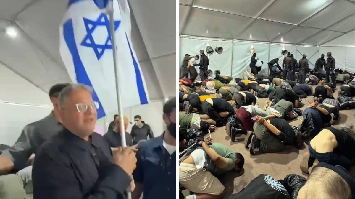 El ministro israelí Itamar Ben Gvir generó una ola de repudio global tras filmarse junto a los activistas detenidos.