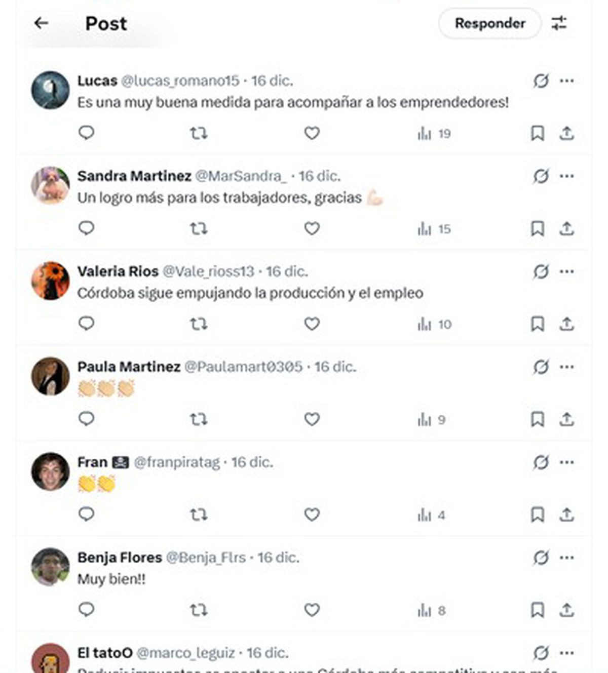 36 mensajes de apoyo al gobernador Llaryora. 36 mensajes de apoyo al gobernador Llaryora.