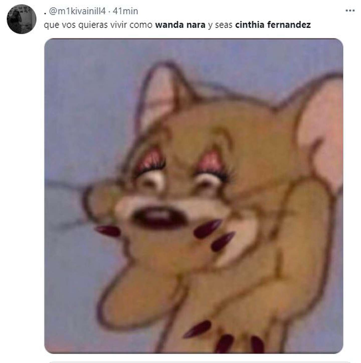 La reacci&oacute;n en las redes sociales a la comparaci&oacute;n entre Wanda Nara y Cinthia Fern&aacute;ndez.