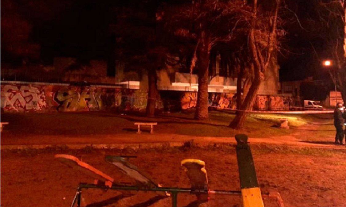 Mar del Plata - la plaza donde encontraron el cuerpo