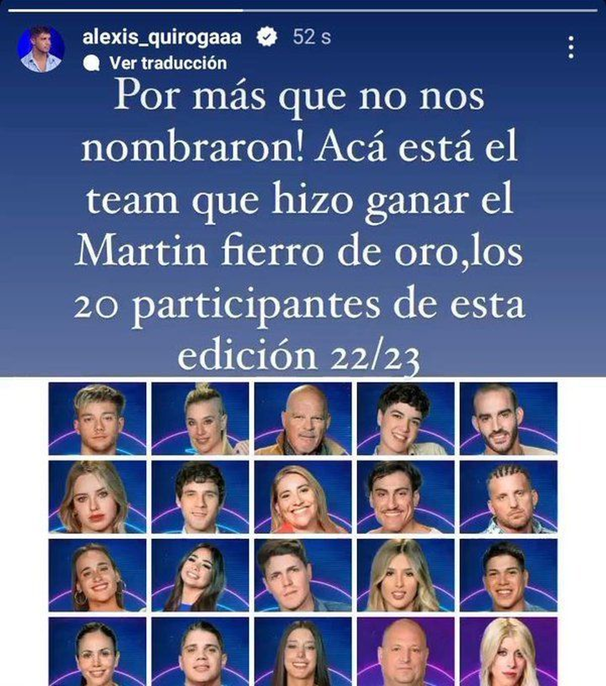 Conejo Quiroga explotó contra la producción de los Premios Martín Fierro.