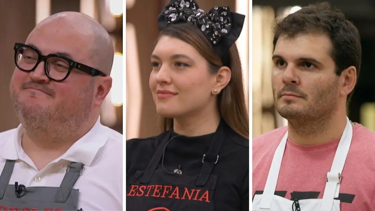 Solo quedan tres participantes en MasterChef : Rodolfo Vera Calderón, Estefanía Herlein y Rodrigo Salcedo. Solo quedan tres participantes en MasterChef : Rodolfo Vera Calderón, Estefanía Herlein y Rodrigo Salcedo.