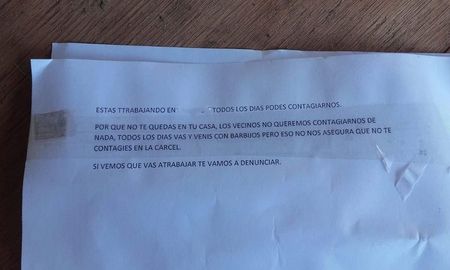 El mensaje fue colgado en ausencia del morador de la vivienda. El mensaje fue colgado en ausencia del morador de la vivienda.