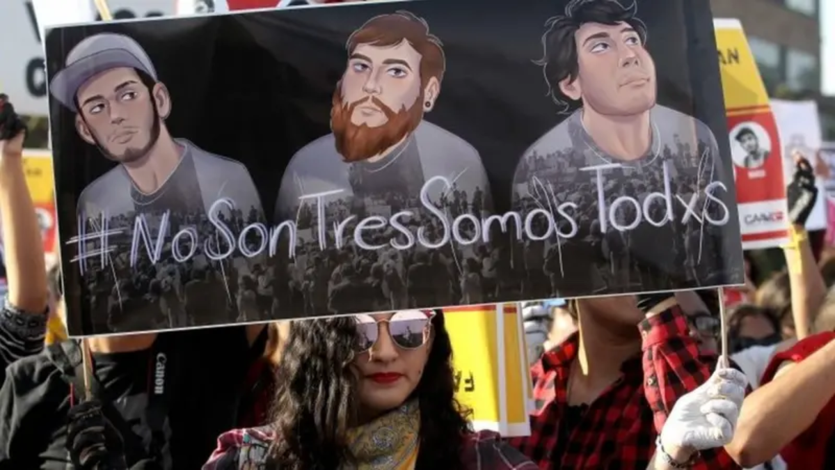 Javier Salomón Aceves Gastélum, de 25 años, Jesús Daniel Díaz, de 20, y Marco Francisco García Ávalos de 20, desparecieron el 19 de marzo de 2018. Javier Salomón Aceves Gastélum, de 25 años, Jesús Daniel Díaz, de 20, y Marco Francisco García Ávalos de 20, desparecieron el 19 de marzo de 2018.