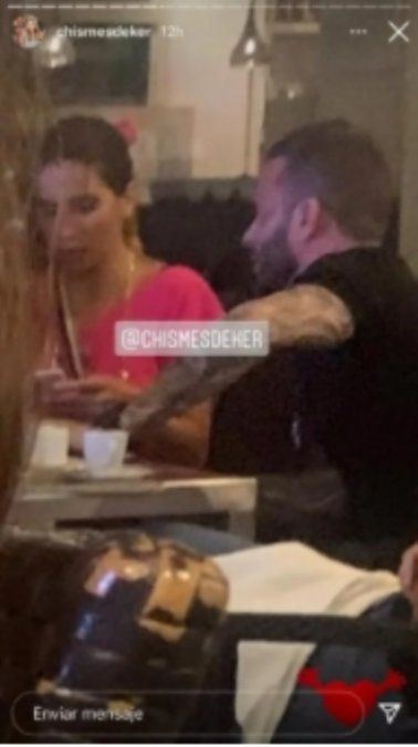 Cinthia Fernández fue vista cenando junto a su ex, Martín Baclini.