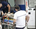 El momento en que el joven era trasladado al nosocomio por el SIES 107 El momento en que el joven era trasladado al nosocomio por el SIES 107