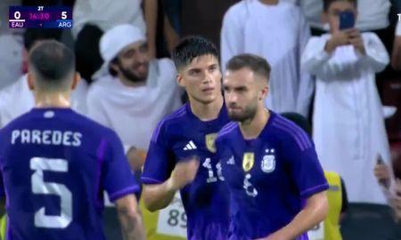 Joaquín Correa anotó el 5-0 de la Selección Argentina ante Emiratos Árabes Unidos, en el último amistoso previo al Mundial Qatar 2022. Joaquín Correa anotó el 5-0 de la Selección Argentina ante Emiratos Árabes Unidos, en el último amistoso previo al Mundial Qatar 2022.