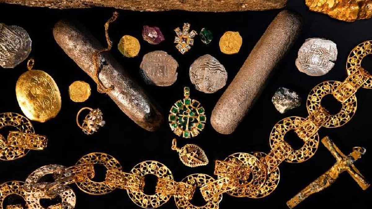 parte del tesoro rescatado del galeón será expuesto en museo de Bahamas.