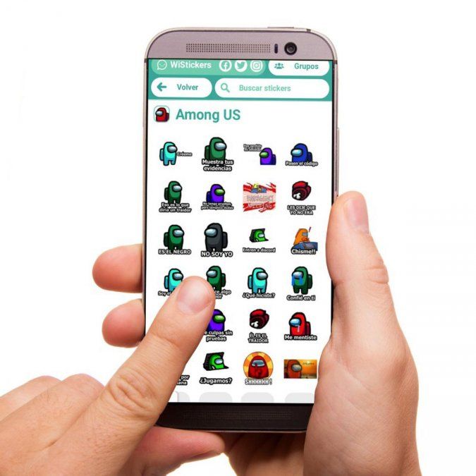 Descargá los stickers de Among Us para WhatsApp.