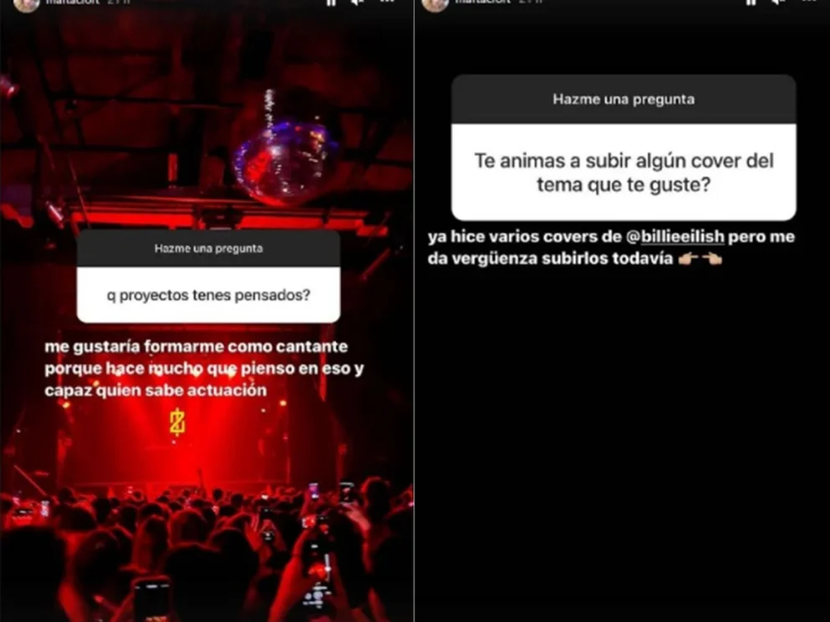 Martita compartió su deseo de convertirse en cantante.