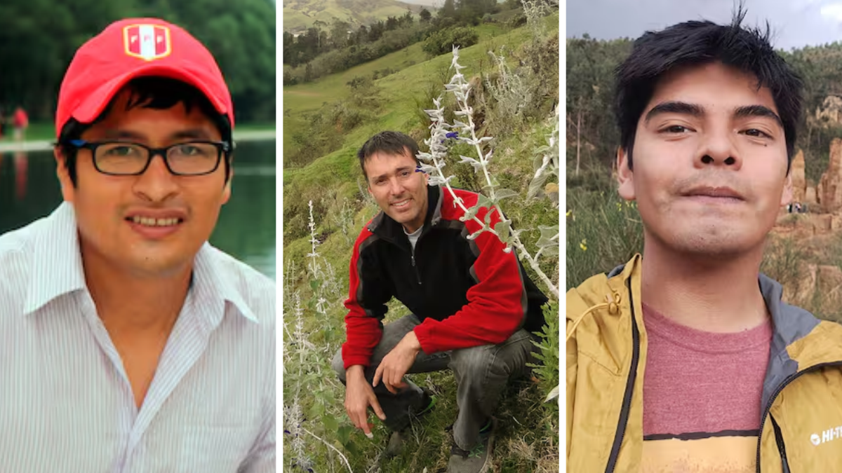 De izquierda a derecha: Paúl Gonzáles Arce, Rolando Uría y Jean Capcha Ramos, los investigadores que descubrieron la nueva especie en territorio peruano. De izquierda a derecha: Paúl Gonzáles Arce, Rolando Uría y Jean Capcha Ramos, los investigadores que descubrieron la nueva especie en territorio peruano.