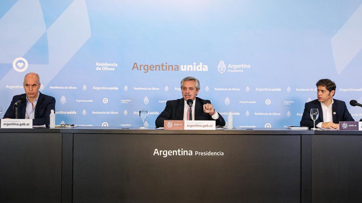 El presidente Alberto Fernández anunció la extensión de la cuarentena en localidades con circulación comunitaria. 