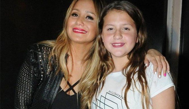 Karina La Princesita junto a Sol, la nena que tuvo con El Polaco.