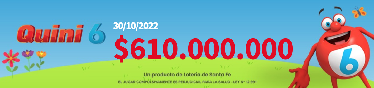 Quini 6 hoy en vivo: resultados del 30 de octubre del 2022