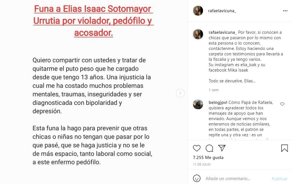 La denuncia de la sobrina de Benjamín Vicuña.