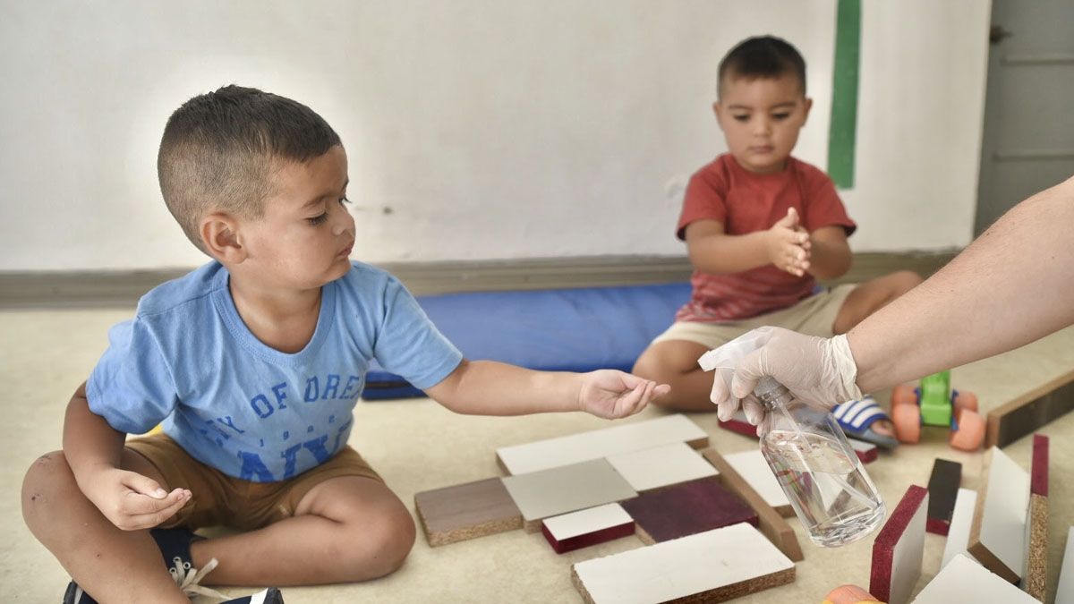 La vuelta al jardín fue bajo estrictos protocolos de higiene. 
