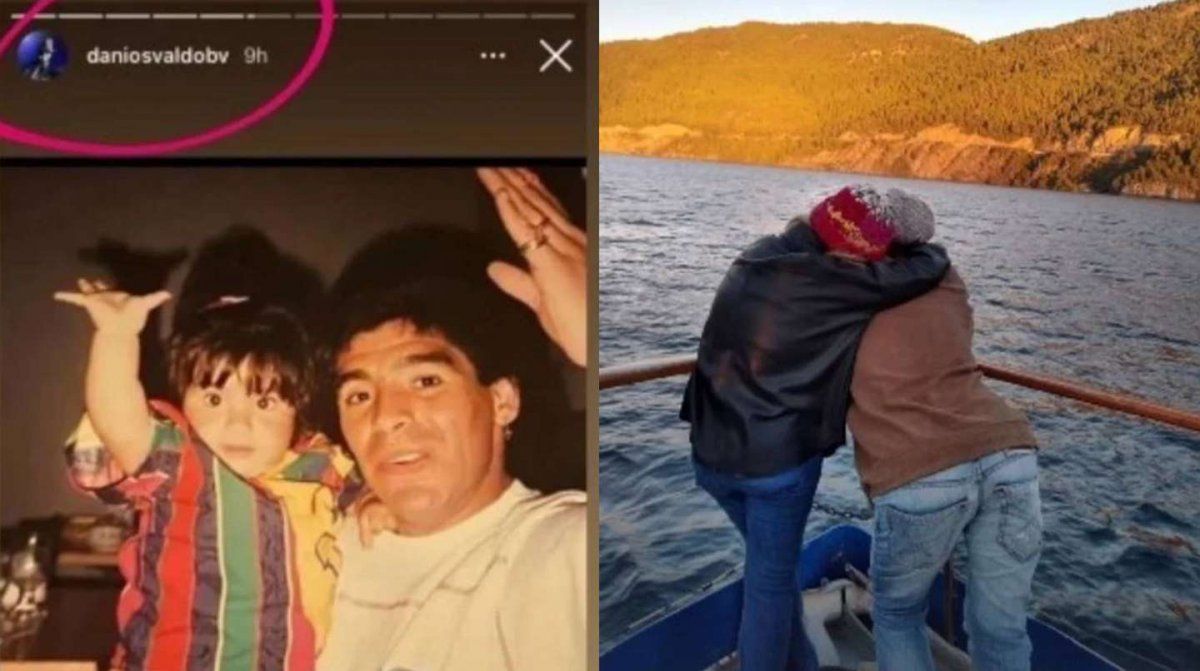 A la izquierda, el posteo que Daniel Osvaldo hizo por el Día del Padre. A la derecha, la imagen que dejaría en evidencia la reconciliación con Gianinna.
