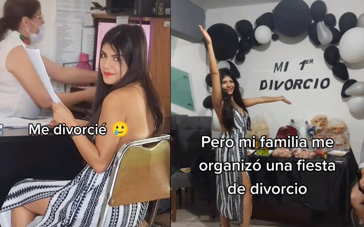 Se divorció de su esposo y su familia le organizó una fiesta sorpresa