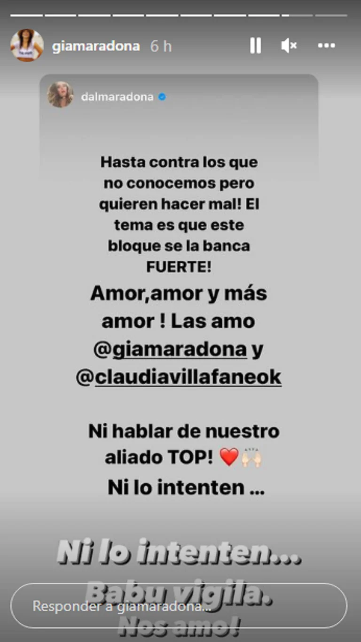 Dalma y Gianinna Maradona se refirieron a las fotos de la tumba de Diego Maradona.
