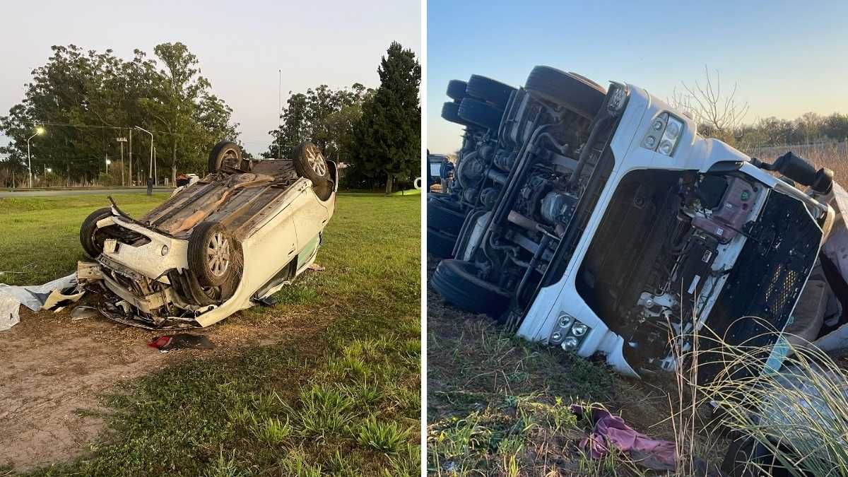 Los dos accidentes ocurrieron a pocos kilómetros de distancia sobre la Ruta Nacional 11. 