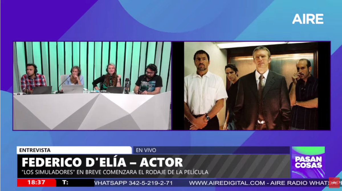 Federico D'elía habló en exclusiva con AIRE en el programa Pasan Cosas.