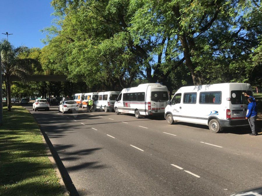 Transportistas especiales marcharon por ajuste en discapacidad