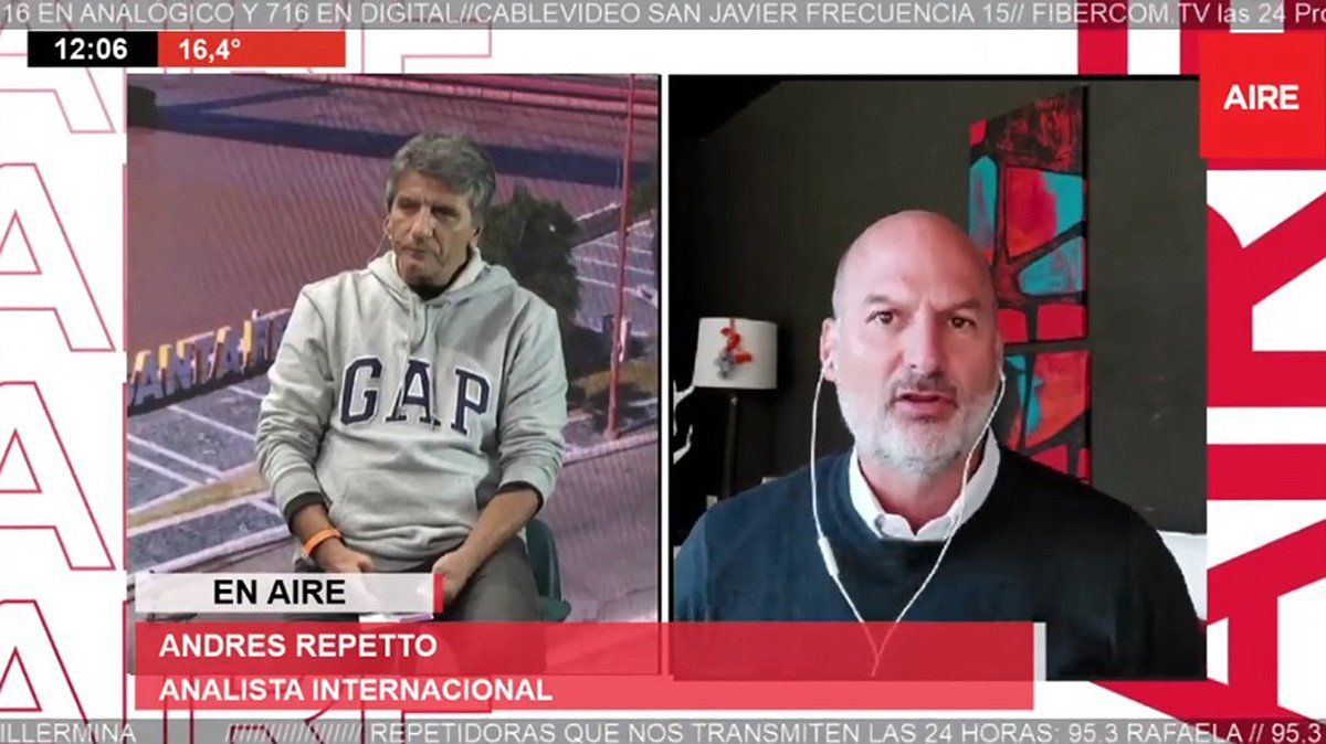 Andrés Repetto en una entrevista con Luis Mino