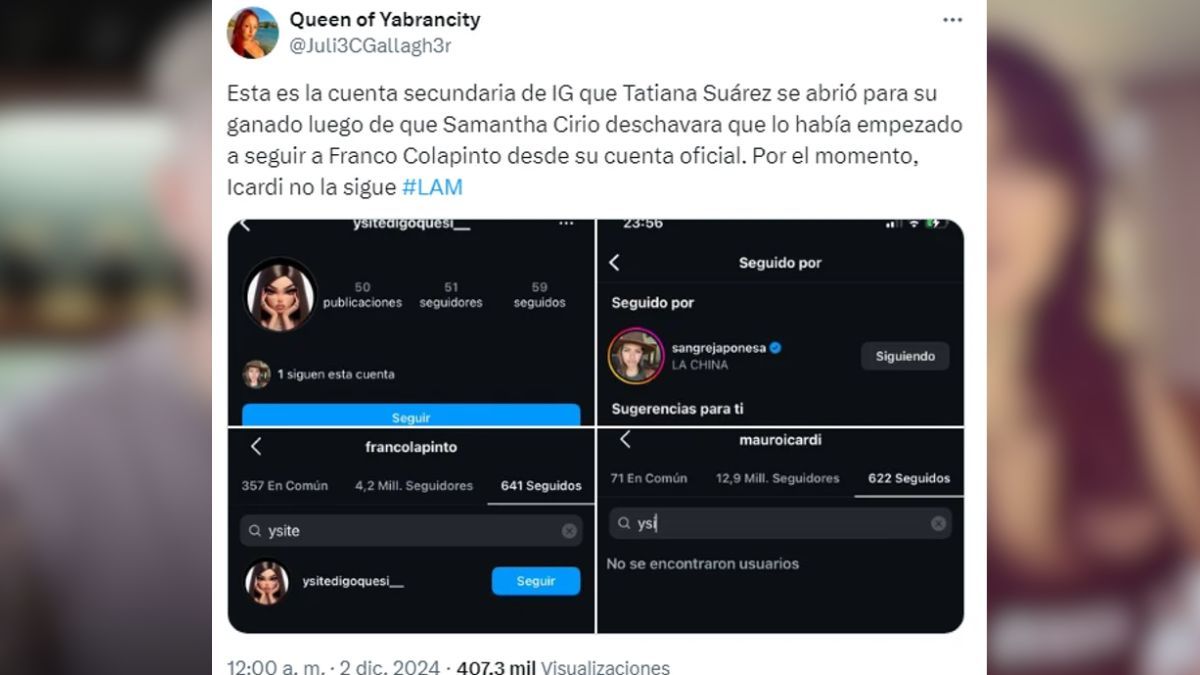 La China Suárez y la supuesta cuenta secreta. 