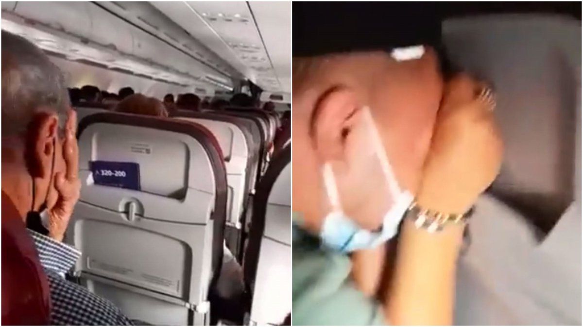 Video: escenas de pánico en un avión que tuvo que aterrizar de emergencia