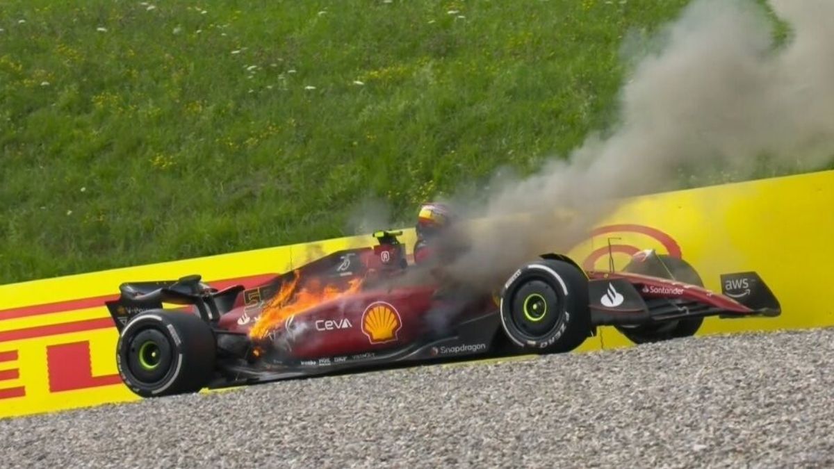 Rotura de unidad de potencia, susto y frustración. Es lo que vivió el español Carlos Sainz cuando peleaba por el segundo escalón del podio ante Max Verstappen.