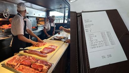 Fue a Don Julio, pidió vacío, vino y postre: mostró el ticket final