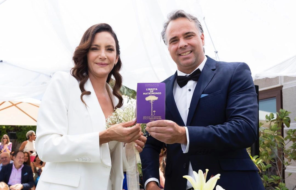 Luciana Aymar y Fernando González se casaron en Santiago de Chile.