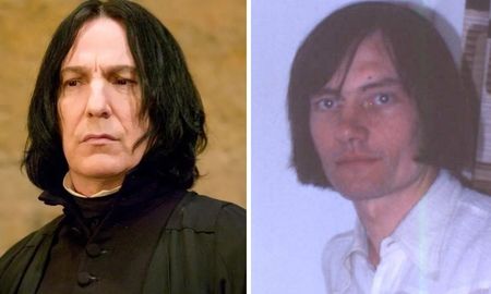 Alan Rickman como Severus Snape y John Nettleship. La autora J.K. Rowling admitió que su antiguo profesor de química fue la musa para el personaje. Alan Rickman como Severus Snape y John Nettleship. La autora J.K. Rowling admitió que su antiguo profesor de química fue la musa para el personaje.