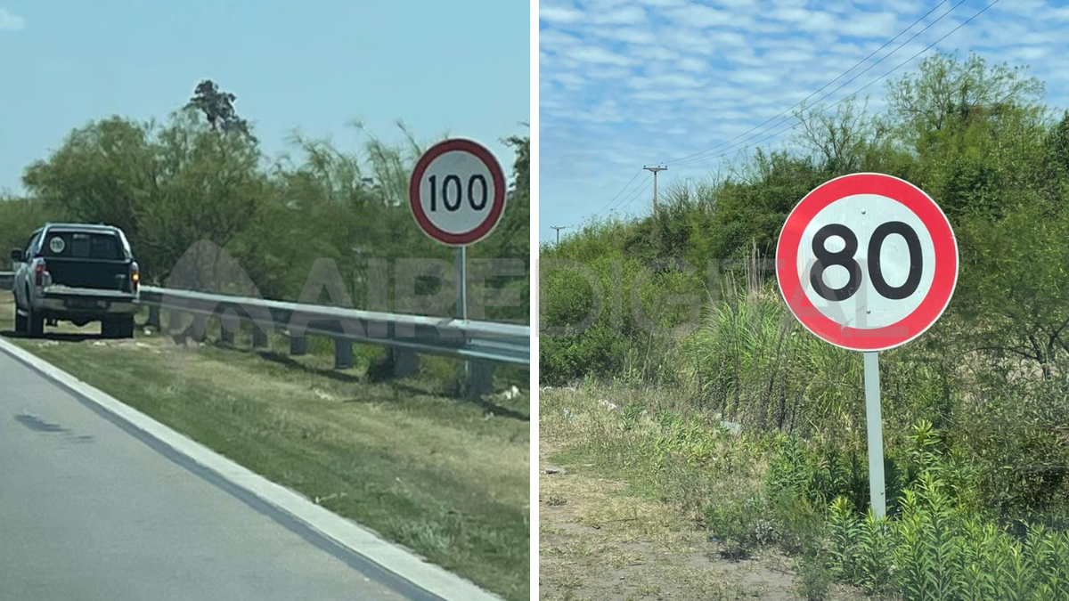 Vialidad Nacional confirmó a Aire que se está trabajando en el cambio de cartelería de velocidad.