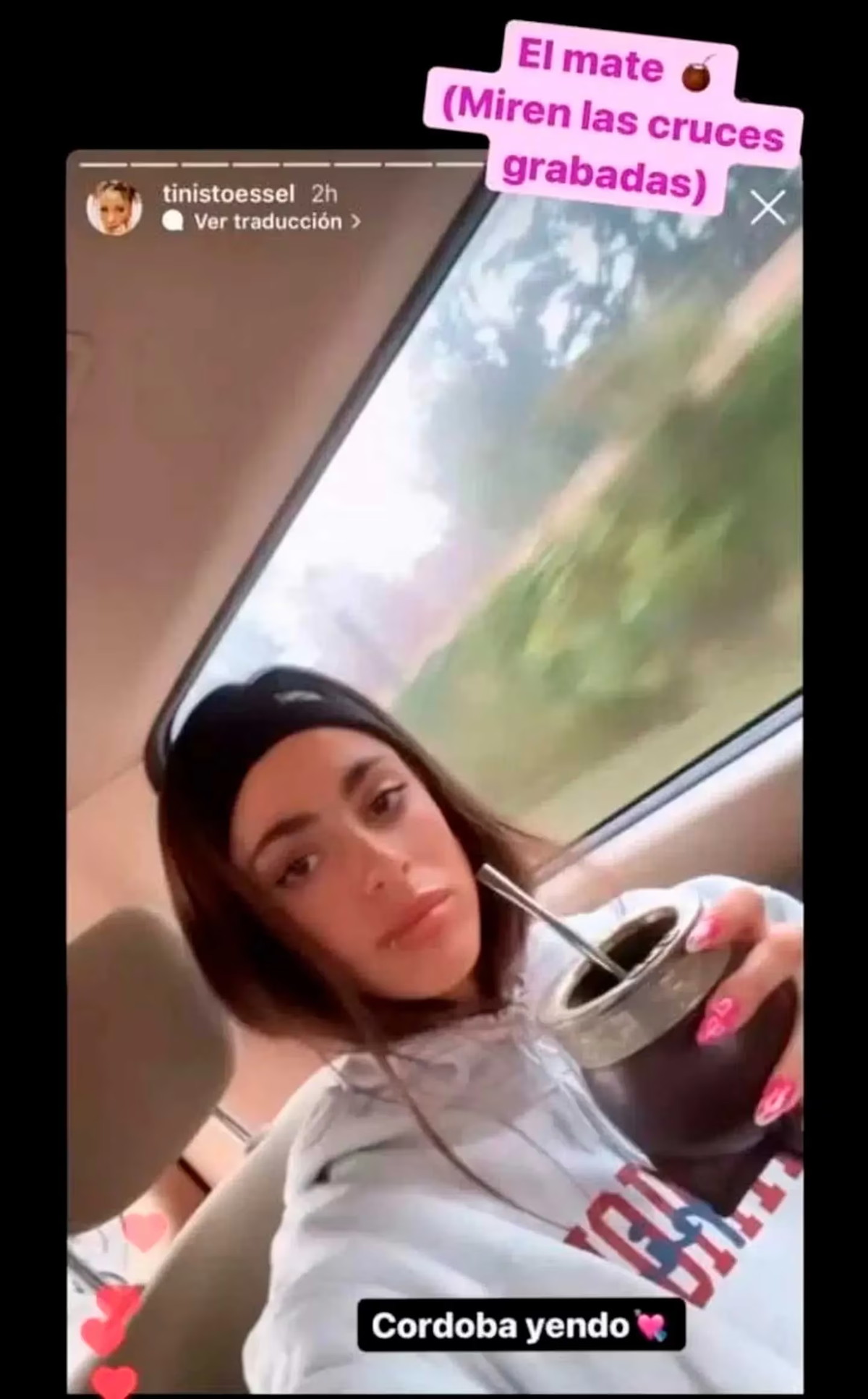 Foto de archivo que muestra que el mate de Tini Stoessel es idéntico al que compartió André Lamoglia en sus historias. Foto de archivo que muestra que el mate de Tini Stoessel es idéntico al que compartió André Lamoglia en sus historias. 