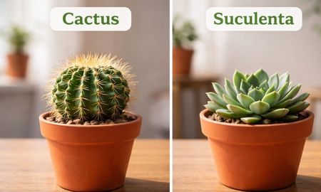 Diferentes reservas: mientras las suculentas guardan agua en sus hojas, los cactus transformaron su follaje en espinas para sobrevivir al sol extremo. Diferentes reservas: mientras las suculentas guardan agua en sus hojas, los cactus transformaron su follaje en espinas para sobrevivir al sol extremo.