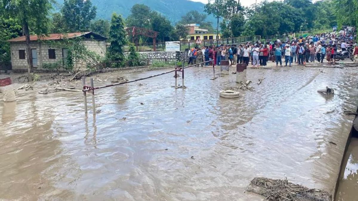 Una zona afectada por las inundaciones repentinas en el distrito de Nuwakot, Nepal. Foto: Agencia NA (Xinhua)