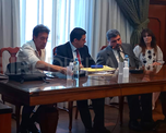 Paniagua y Darrás el día de la apelación en tribunales.&nbsp;