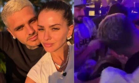 Un hombre supuestamente similar a Mauro Icardi fue visto a los besos con una mujer. Un hombre supuestamente similar a Mauro Icardi fue visto a los besos con una mujer.