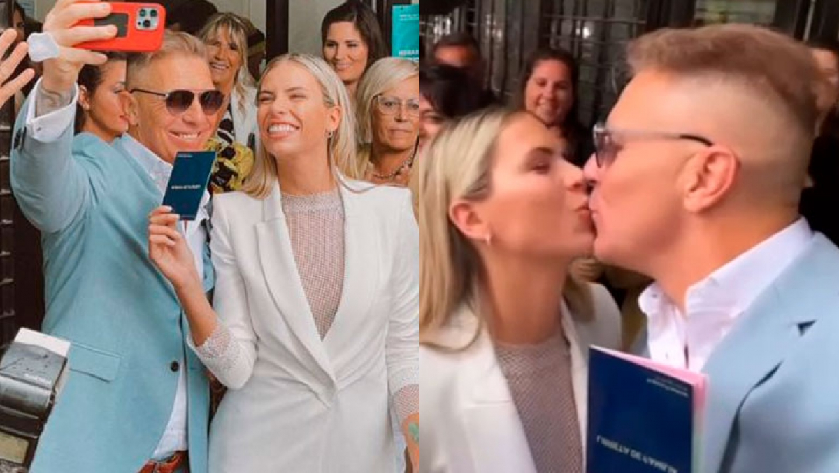 Alejandro Fantino y Coni Mosqueira pasaron por el Registro Civil a fines de octubre.