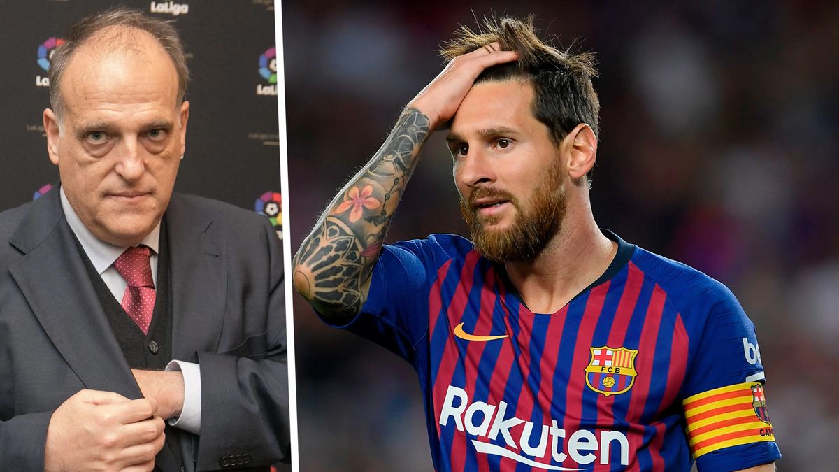 El presidente de la Liga de España ninguneó a Lionel Messi por elegir el Inter Miami.