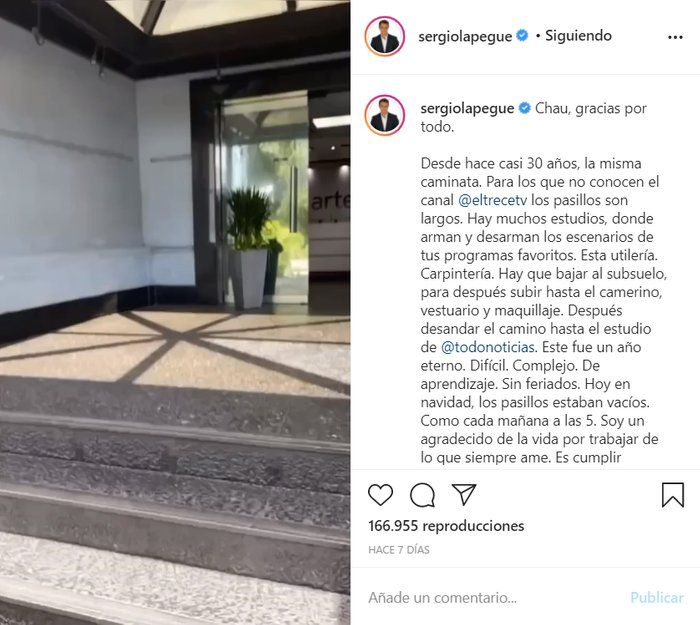 Preocupación por el estado de salud de Sergio Lapegüe