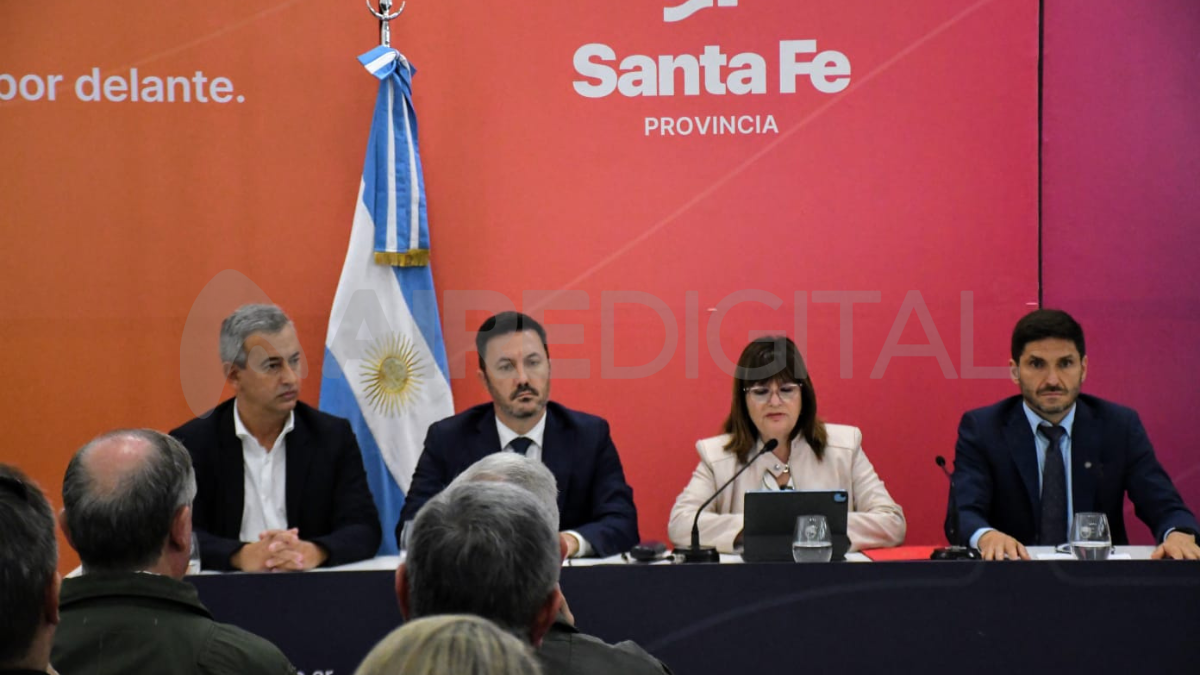 Bullrich, Petri, Pullaro y Javkin, en conferencia de prensa. Bullrich, Petri, Pullaro y Javkin, en conferencia de prensa.