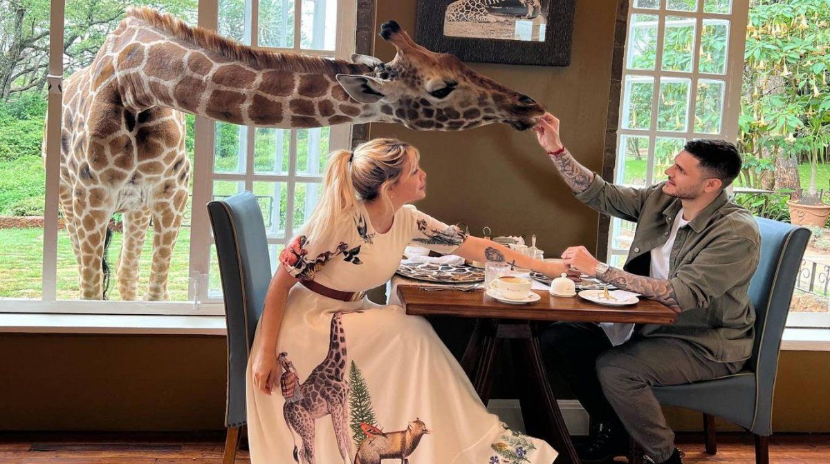 Wanda Nara y Mauro Icardi celebraron un año más de casados en África.