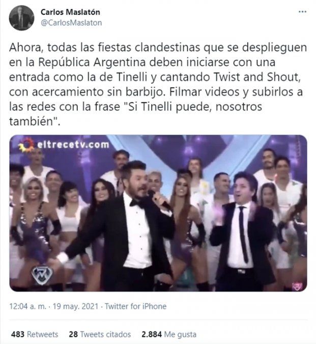 Algunos compararon a ShowMatch con una fiesta clandestina.