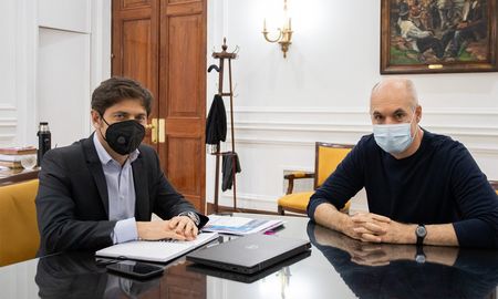 Los mandatarios porteño y bonaerense mantienen reuniones a diario desde hace una semana y evalúan cómo continuará la cuarentena en el Amba. Los mandatarios porteño y bonaerense mantienen reuniones a diario desde hace una semana y evalúan cómo continuará la cuarentena en el Amba.