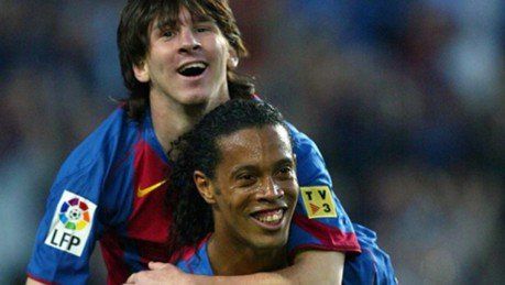 Ronaldinho saludó a Messi con una frase genial