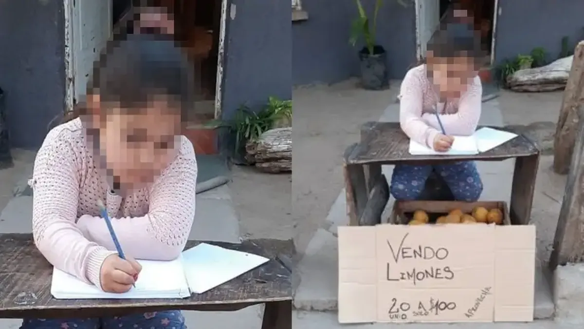 Una nena de 7 años vende limones para poder comprarse un pantalón.