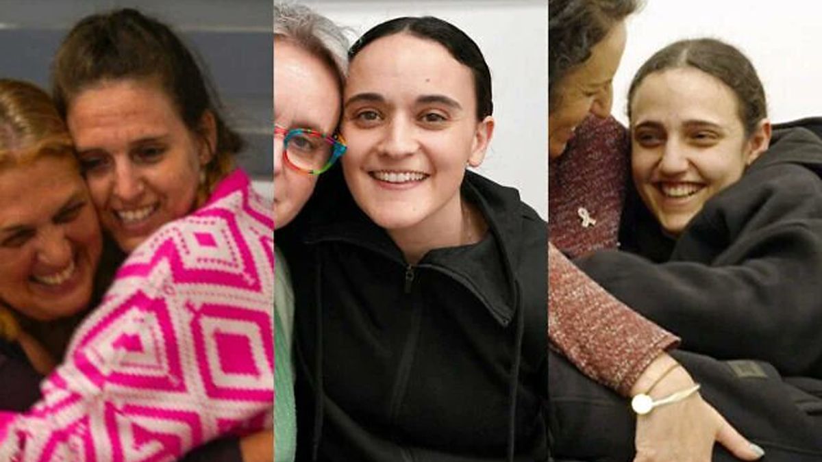 Así fue el reencuentro de las rehenes israelíes liberadas con sus familiares.