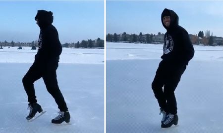 Un patinador imita sobre hielo el moonwalk de Michael Jackson Un patinador imita sobre hielo el moonwalk de Michael Jackson